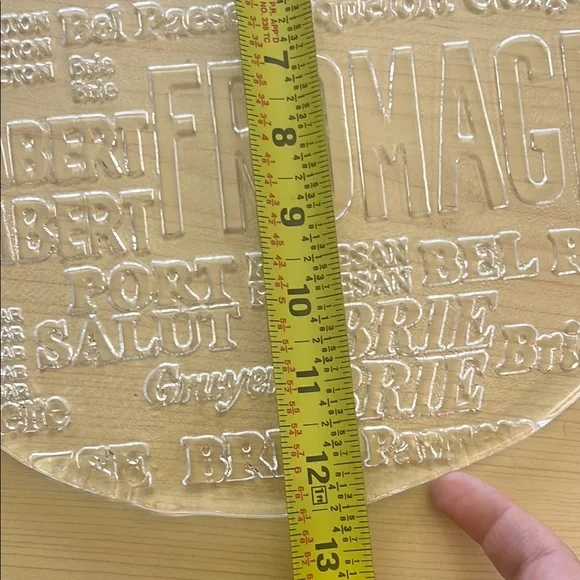 Vintage Embossed Glass Cheese Plate - Picture 4 of 4